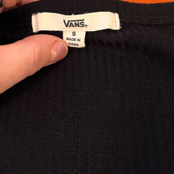 Vans Black Knit Skater Dress Beautiful Seaming detail & Fully Functional Buttons - Picture 3 of 6